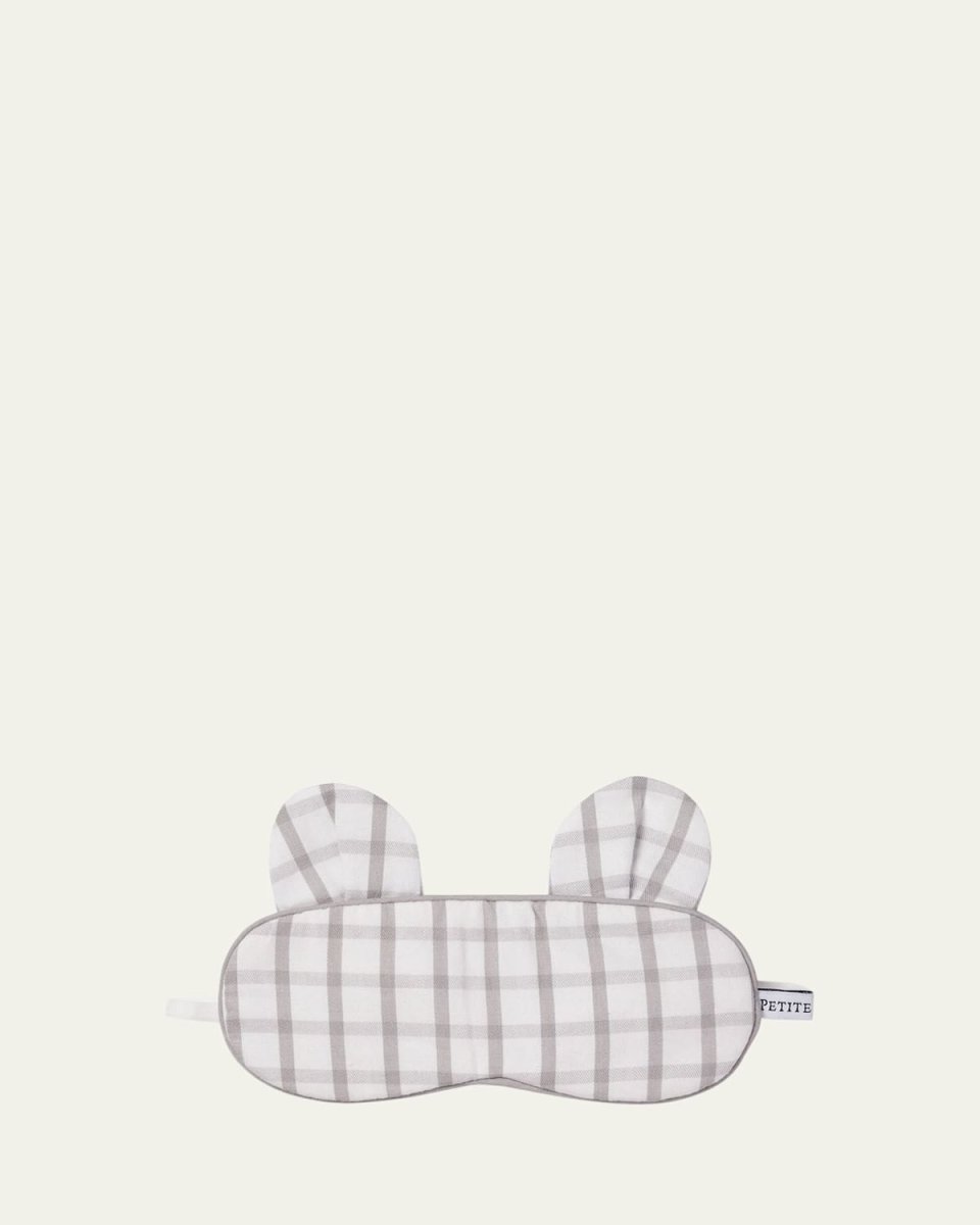 Kid's Bear-y Sweet Tattersall Check Eye Mask